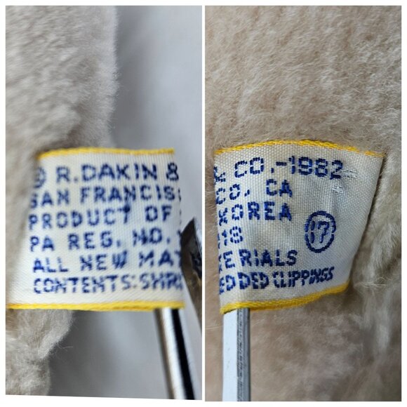 Vintage 1980s R Dakin Stuffed Plush Animal Siamese Mom Cat Laying Kitten Baby - Picture 9 of 15